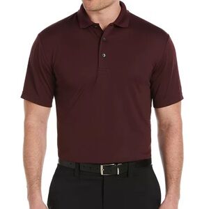 Grand Slam Men's Size Large Performance Golf Polo Shirt Plum Short Sleeves